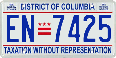 DC license plate EN7425