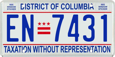 DC license plate EN7431