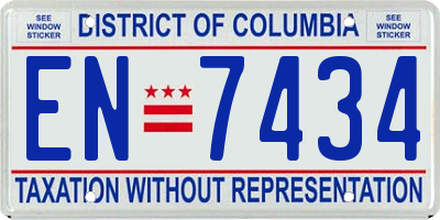 DC license plate EN7434