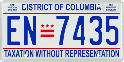 DC license plate EN7435