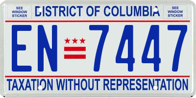 DC license plate EN7447