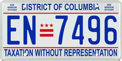 DC license plate EN7496