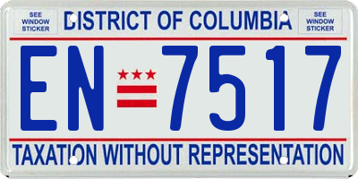 DC license plate EN7517