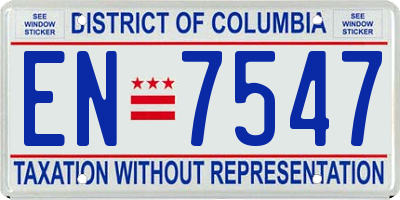 DC license plate EN7547