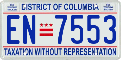 DC license plate EN7553