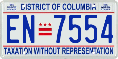 DC license plate EN7554