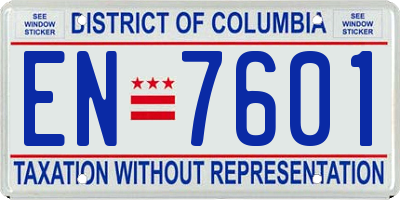 DC license plate EN7601