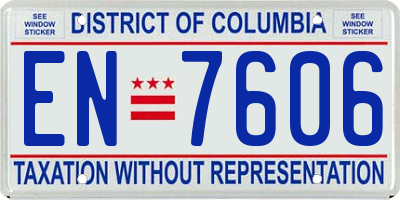 DC license plate EN7606