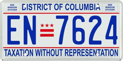 DC license plate EN7624