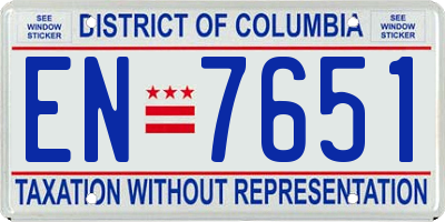 DC license plate EN7651