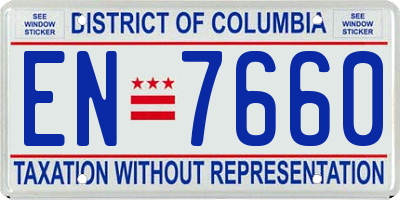 DC license plate EN7660