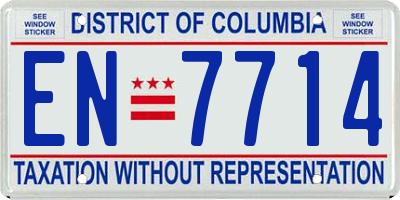 DC license plate EN7714
