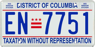 DC license plate EN7751