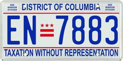 DC license plate EN7883