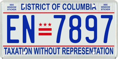 DC license plate EN7897