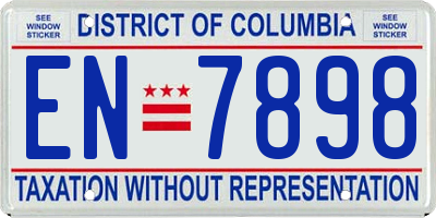 DC license plate EN7898