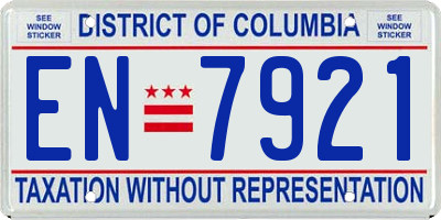 DC license plate EN7921