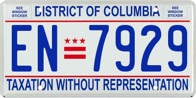 DC license plate EN7929