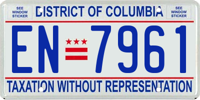 DC license plate EN7961