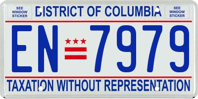 DC license plate EN7979