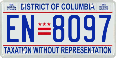 DC license plate EN8097