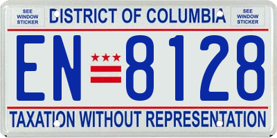 DC license plate EN8128