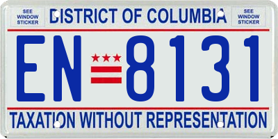 DC license plate EN8131