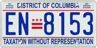 DC license plate EN8153