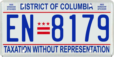 DC license plate EN8179