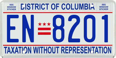 DC license plate EN8201