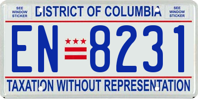 DC license plate EN8231