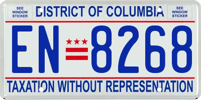 DC license plate EN8268