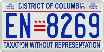 DC license plate EN8269
