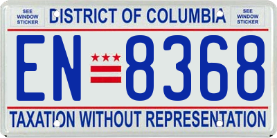 DC license plate EN8368