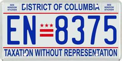 DC license plate EN8375