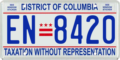 DC license plate EN8420