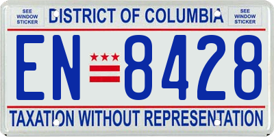 DC license plate EN8428