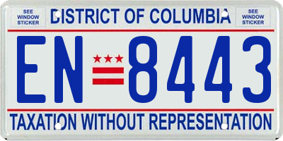 DC license plate EN8443