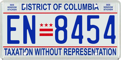 DC license plate EN8454