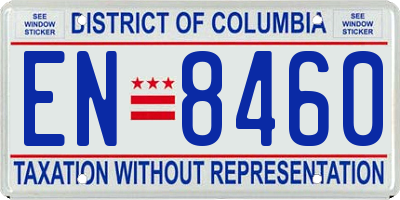 DC license plate EN8460