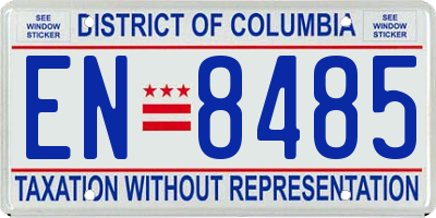 DC license plate EN8485