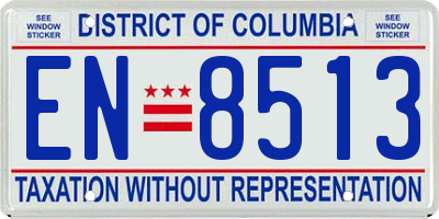 DC license plate EN8513