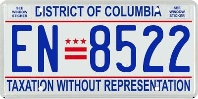 DC license plate EN8522