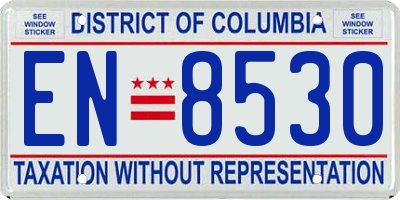 DC license plate EN8530