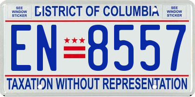 DC license plate EN8557