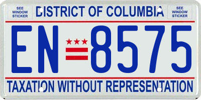 DC license plate EN8575