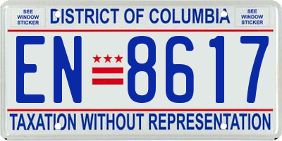 DC license plate EN8617