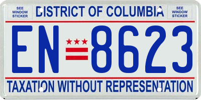 DC license plate EN8623