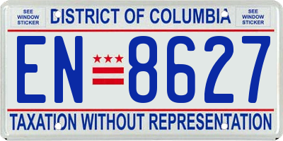DC license plate EN8627
