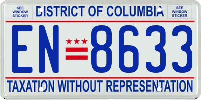 DC license plate EN8633